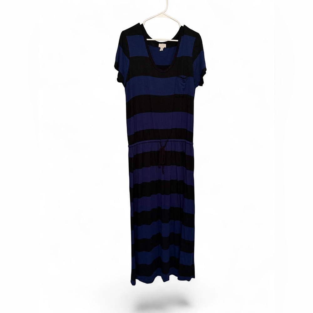 Caslon Navy and Black Striped Maxi Dress